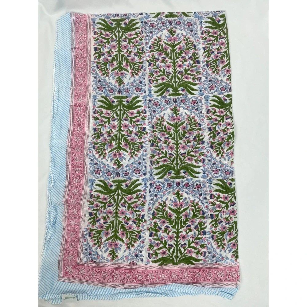 Julia Amory Mughal Jardin Rectangular Tablecloth Fabric 42.5
